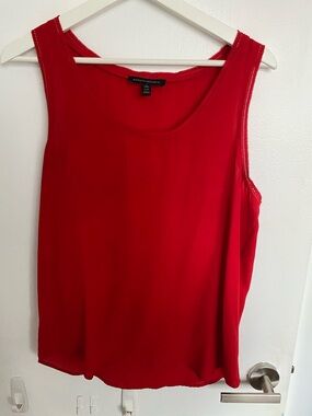 Banana Republic Red Scoop Neck Sleeveless Tank